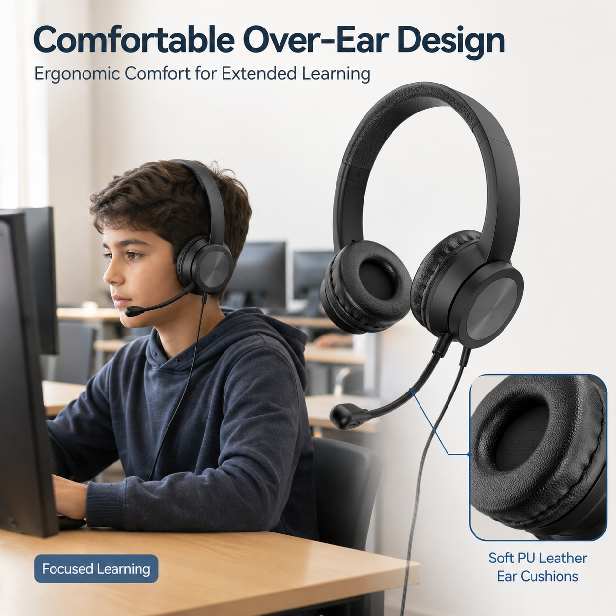 Comfortable Over Ear Design