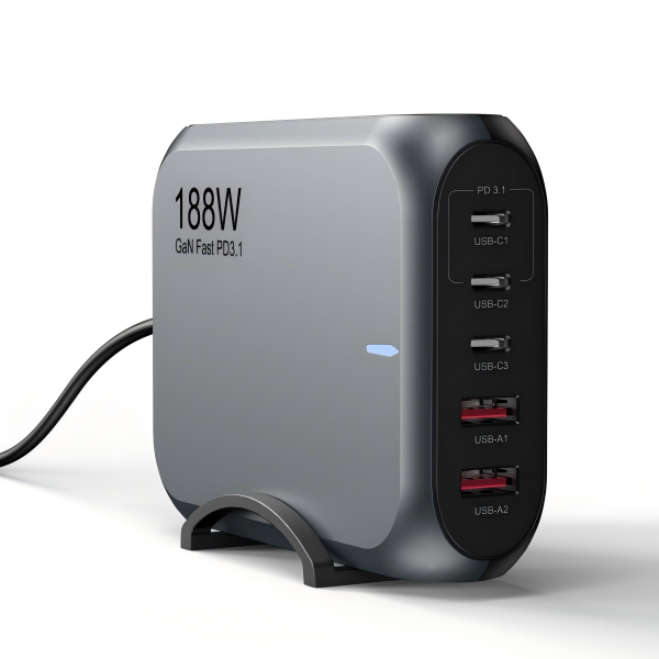 Dn'G GaN Desktop Charger 188W 5-Port PD3.1 Fast Charge